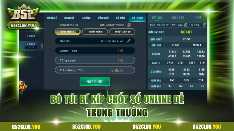 Bỏ túi bí kíp chốt số online dễ trúng thưởng